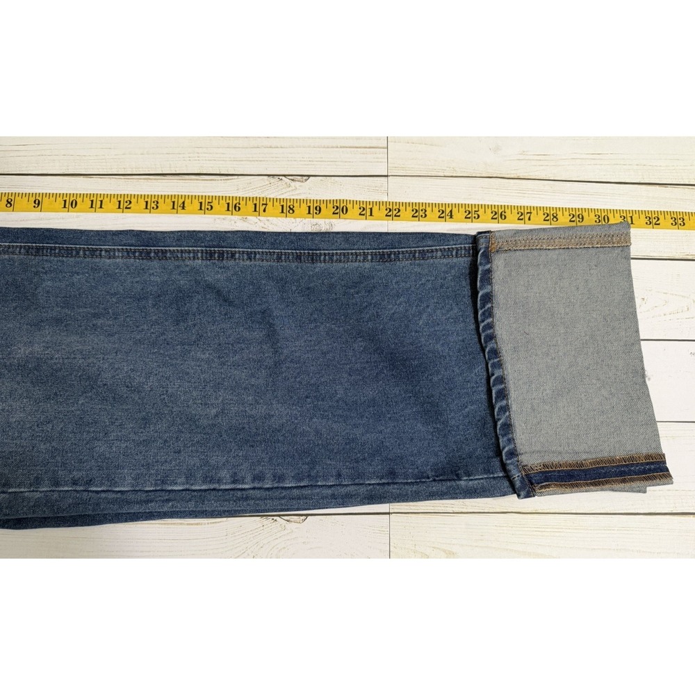 Tinseltown High Waist Wide Leg Cuffed Jeans High Rise Med Wash Womans Sz 0 - Picture 5 of 8